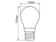 Лампа LED LB-82 9LED(7W) 230V E27 4000K  A60 стекло